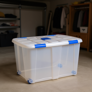 Scatole originali in plastica da 130 litri con ruote e coperchio per uso domestico - Product Image 3