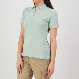 Polos personnalisés respirants à col pour femmes, vente en gros de chemises de tennis vierges pour femmes, fournisseur OEM de hauts de golf à manches courtes pour femmes - Product Image 3