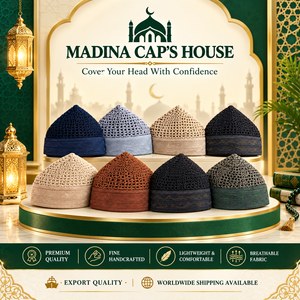 Chapeau Kufi en maille respirante pour homme, bonnet tricoté décontracté 100% coton, broderie à la main, casquette d'extérieur toutes saisons - Product Image 1