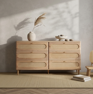 Sora Teak, Muebles de Salón Ecológicos de Madera Maciza, Líneas Limpias, Textura Natural Cálida, Amplio Espacio de Almacenamiento, Diseño Moderno y Minimalista para Dormitorio - Product Image 3