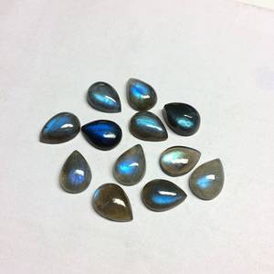 พลอยลาบราดอไรต์สีน้ำเงินธรรมชาติทรงลูกแพร์แบบคาโบชอง คุณภาพสูงสุด ส่งตรงจากผู้ผลิต มีจำหน่ายเป็นประจำ - Product Image 1