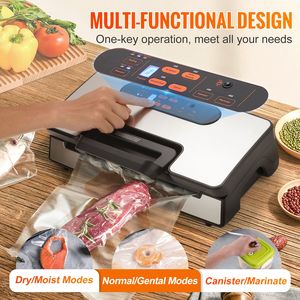 Potente Macchina Sigillatrice Sottovuoto a Doppia Pompa 90Kpa 130W, Stile Mini, 30cm Max, Automatica e Manuale, per Alimenti Secchi e Umidi - Product Image 4