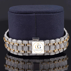 Reloj Automático con Diamantes Moissanite VVS en Oro, Esfera con Números Romanos, Caja de Acero Inoxidable para Hombre, Precio de Fábrica, Superventas - Product Image 5