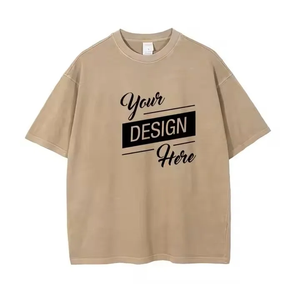 T-shirt Homme Vintage Délavé à l'Acide, Coupe Ample et Épaules Tombantes, en Coton, Style Streetwear Personnalisable, T-shirts Vierge - Product Image 6