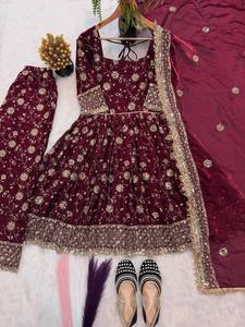 Launching New Designer Party Wear Look Top Gown ,Pant and Dupatta - Product Image 4