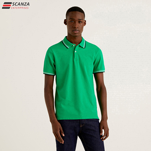 Polo d'été pour homme en soie glacée et nylon, tricoté élastique de haute qualité, sans repassage, col fin uni, style décontracté chic pour le golf - Product Image 6