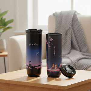 Lightweight 24oz <b>Double</b> <b>Wall</b> Vacuum SUS 316 Tumbler Titanium Ceramic Coating Minimalist 9hr Cold Retention Silicone Twist Lid - Product Image 1