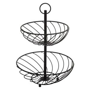 Panier à fruits et légumes circulaire double couche exquis, idéal pour le salon et la cuisine, pour recevoir des invités - Product Image 1