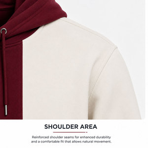 Sweat à capuche oversize pour homme avec poignets côtelés, poche kangourou zippée, coupe classique, pour l'automne et l'hiver - Product Image 3