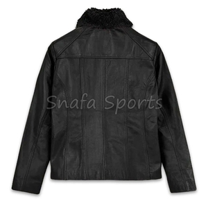 Chaqueta de cuero genuino personalizada para hombre, moderna y elegante, para invierno, la mejor chaqueta de cuero para hombre en venta a bajo precio. - Product Image 2