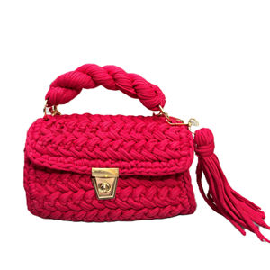 Mini Bolso de Mano Rojo Hecho a Mano con Cadena - Product Image 1