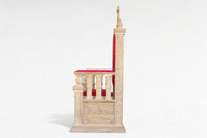 Trône papal religieux antique de luxe en bois massif sculpté à la main, couleur personnalisée, siège moderne Ardena CF-099 - Product Image 4