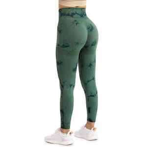 Supportive Cross-Waist Yoga <b>Leggings</b> V-<b>Shape</b> Tummy Flattening Tights - Product Image 3