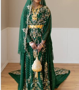 Diseño de Abaya para Boda con Hermoso Trabajo en la Cola, Abaya con Cuentas Katdana, Ideal para Fiestas y Bodas, Nuevas Colecciones 2026 - Product Image 1