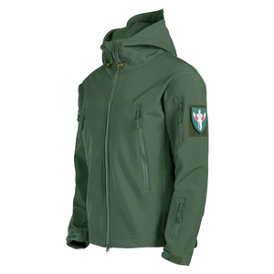 Custom Logo <b>Men's</b> Tactical Softshell Jacket Waterproof Windproof <b>Fleece</b> <b>Lined</b> Hooded <b>Coat</b> - Product Image 1