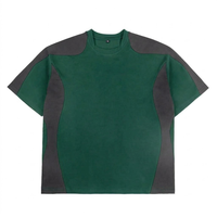 Custom oversized paneel T-shirt 100% katoen O-hals klassieke regular mouw patroon zwart grijs ademend sneldrogend heren