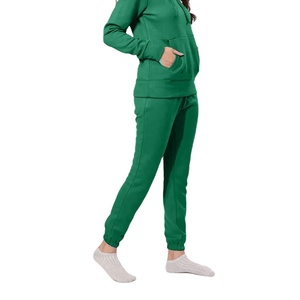 Custom Logo Womens Tracksuit Casual Jogger Set OEM ODM Bulk Wholesale Private Label Fitness Wear <b>Zipper</b> Up Hoodie and Pant - Product Image 4