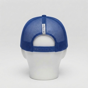 Casquette de baseball pour homme, blanche et bleue, style trucker, avec logo brodé personnalisé, dos en maille, réglable, pour l'extérieur et le streetwear - Product Image 4