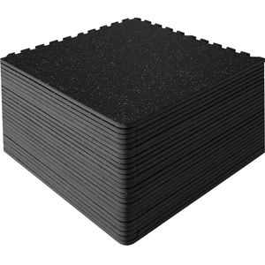 25 Piezas de Tapetes de Espuma EVA Entrelazados de 0.56 Pulgadas de Grosor, 24 x 24, Baldosas de Goma Protectoras para Ejercicio, Tipo Rompecabezas - Product Image 1