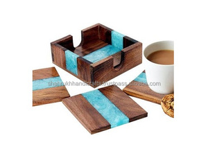 Solid Wooden Coasters For Home Restaurant Hotel Decoration Coffee Time - Product Image 1