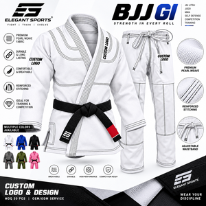 Kimono de Jiu-Jitsu brésilien 100% coton pour entraînement, avec logo personnalisé du fabricant, vêtements d'arts martiaux, tatami, Shoyoroll, Kingz Gi. - Product Image 2