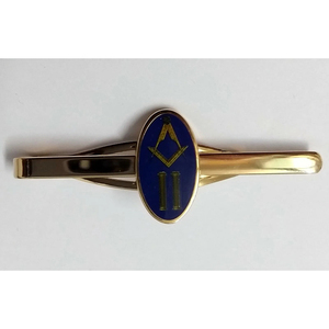 Pinza de Corbata Masónica Escocesa Vintage Chapada en Oro con Esmalte Azul, Regalia Masónica de Primera Calidad, Nueva, Personalizada - Product Image 2