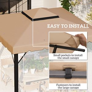 Toldo de Repuesto Color Caqui de 10 x 10 pies, Modelo 84C-051 o 84C-269, para Gazebo y Pérgola - Product Image 5