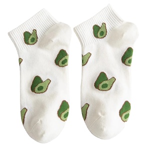 Women's Cotton Casual Boat Design Short <b>Socks</b> Korean Fruit Embroidery Breathable <b>Cute</b> Ankle Female <b>Socks</b> for Daily Use Body Logo - Product Image 2