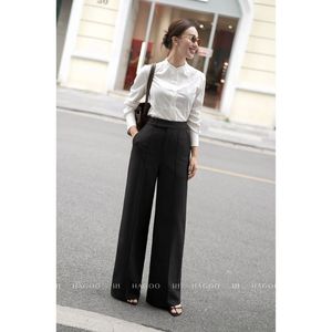 Blusa Ligera Informal Elegante con Cuello Mao y Botones para Mujer A8023 - Product Image 1