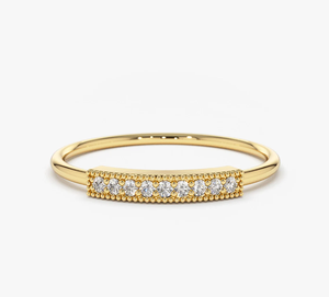 14K <b>Yellow</b> Gold Lab Created Diamond Wedding Ring for Women Luxury Fine Jewelry - Product Image 1