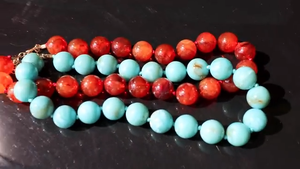 ชุดสร้อยคอและต่างหูเรซิ่นกันน้ำ สีสันปรับแต่งได้ สไตล์โบโฮวินเทจ สำหรับผู้สูงอายุ - Product Image 3