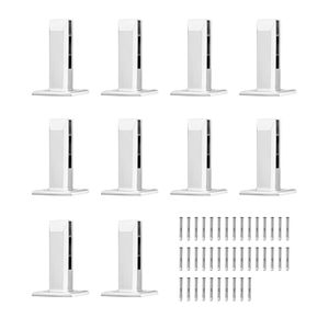 Set di 10 Morsetti per Ringhiere in Vetro Temperato Quadrati, Staffe di Montaggio in Acciaio Inox 304 per Vetri da 0,31" a 0,47" - Product Image 1