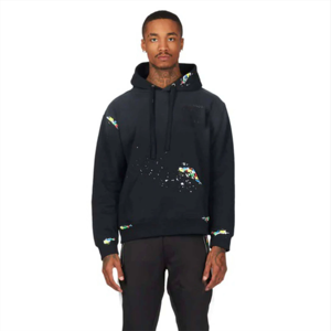 Sudadera con Capucha Estilo Americano para Hombre y Mujer, Lavado Ácido, Estampada, Corte Ajustado, Diseño con Efecto de Pintura Salpicada, Ligera, Otoño/Invierno - Product Image 2