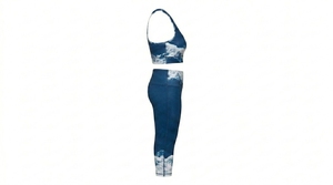 Conjunto de Yoga para Mujer, Diseño a Cuadros, Transpirable, de 2 Piezas, Cintura Alta, Ropa Deportiva para Gimnasio y Fitness, Última Moda - Product Image 3