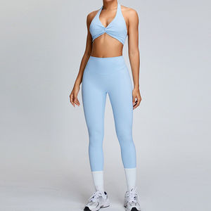 Ensemble soutien-gorge de sport et leggings à maintien élevé, séchage rapide, effet push-up, pour gym, yoga et fitness, avec logo personnalisé - Product Image 4