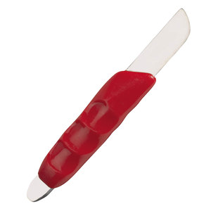 <b>Plaster</b> Knife With Long Blade, Anatomically Shaped Red Plastic Handle 170mm Dental Laboratory Instrument - Product Image 5
