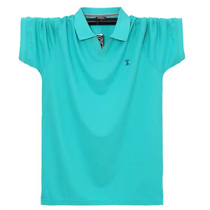 Chemise de golf décontractée unie à manches courtes pour homme, tendance, 100 % coton, 180 g, légère et respirante, style Twin City - Product Image 4