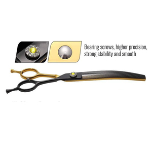 Professional <b>Dog</b> Grooming <b>Scissors</b> Curved Chunker Thinning Shears for <b>Dogs</b> - Product Image 4