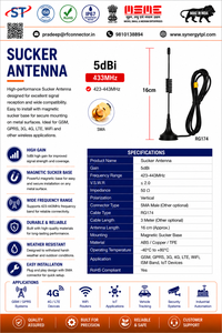 Antena de ventosa de 6dBi 432-443MHz multibanda para exteriores, amplificador de señal WiFi GSM GPS LTE IoT, antena SMA macho - Product Image 2