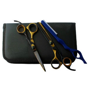 Wholesale ZARNAB SURGICAL Blunt Barber <b>Thinning</b> Shears Kit 28 Teeth Short Handle <b>Mirror</b> Polish Stainless Steel Scissors Set Comb - Product Image 4