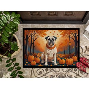 White Boxer Fall <b>Doormat</b> Non-Slip <b>Washable</b> Low Pile 24H X 36W Indoor and Outdoor Entryway Mat Front Door Rug - Product Image 3