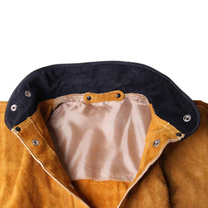 Veste de soudage haute performance, résistante à l'abrasion, en cuir de vachette pleine fleur, vêtements de travail pour soudeurs - Product Image 4