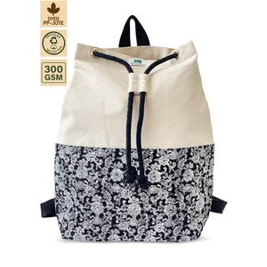 225 GSM Recycled Cotton <b>Drawstring</b> <b>Backpack</b> Gym Sports 32x45.5 cm Flat Custom Logo Wholesale OEM Private Label Model ANKJ060-R - Product Image 4