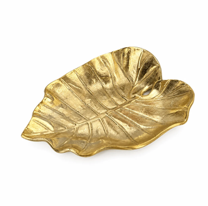 Ensemble de 3 assiettes en laiton de qualité supérieure en forme de feuille pour la cuisine, l'organisation et la décoration de la maison, vente en gros - Product Image 5