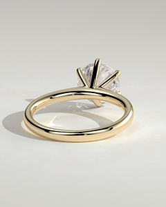 แหวนเพชรเม็ดเดี่ยวทรงกลม 1 กะรัต ทองคำแท้ 14K เพชรเลี้ยงในห้องปฏิบัติการ 6 กรงเล็บ E VVS2 แหวนหมั้นสุดหรู 2026 - Product Image 3