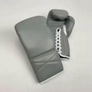 Gants de boxe professionnels pour entraînement et combat, modèle extérieur imperméable, en cuir de vachette noir, pour boxe et MMA - Product Image 3