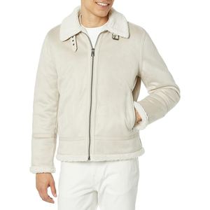Chaqueta de cuero de oveja genuino de primera calidad para hombre, de lujo, suave, con corte ajustado, a la moda, de alta calidad, para invierno. - Product Image 1