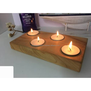 Bougie infusée de résine de bois d'acacia avec cire naturelle dans un pot artisanal pour la décoration de cadeaux de parfum de maison, de yoga, de relaxation et de spa. - Product Image 2