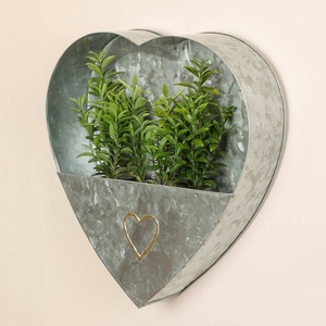 Jardinière murale galvanisée moderne, designs uniques, pots de fleurs intérieurs/extérieurs pour plantes vertes, style minimaliste, jardinière pour la maison et le jardin - Product Image 6