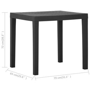 Tavolo da Giardino in Plastica Grigia Resistente di Media Dimensione per Esterni - Product Image 5